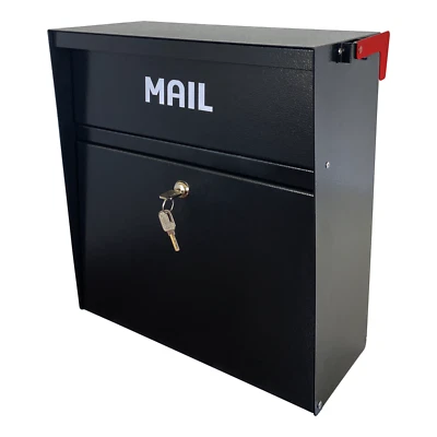 OPEN BOX Rainproof Wall Mount Mailbox with Outgoing Mail Flag and Holder - Image 1 of 4