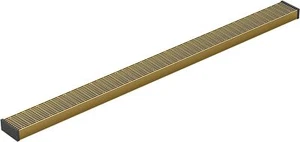 2½" x 36" Linear Drain Grate With Lattice Pattern Vibrant Brushed Moderne Brass - Picture 1 of 1