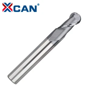 XCAN VHM Micro Radiusfräser 2 Z R0.1-R0.5 HPC Kugelkopffräser TICN-Beschichtung - Bild 1 von 15