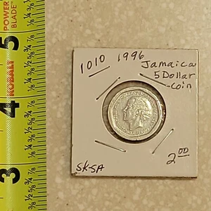 1996 JAMAICA 5 DOLLAR COIN NORMAN MANLEY - Picture 1 of 3