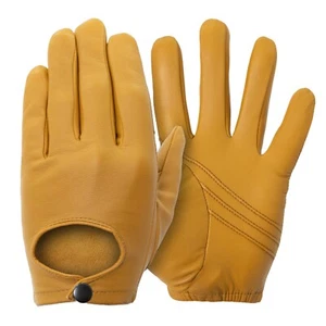 Stealth Ultra-Thin Cabretta Leather Driving Gloves with Snap by Tough Gloves - Picture 1 of 29