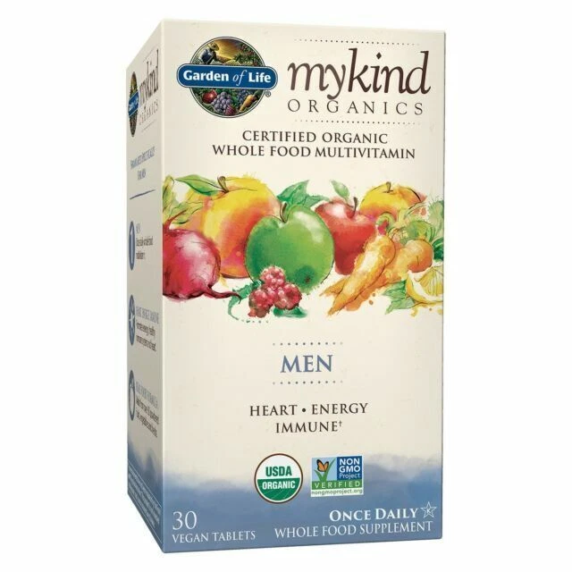 Garden of Life Mykind Organics Men Multivitamin Tablets - 30 Count