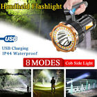 12000000LM Led Flashlight Super Bright Torch USB Rechargeable Camp Lamp Handheld