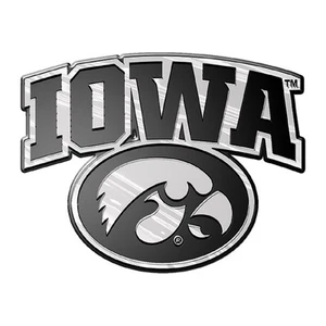 Iowa Hawkeyes Clásico Auto Emblema [NUEVO] Calcomanía Automática Plateada Adhesiva CDG - Imagen 1 de 1