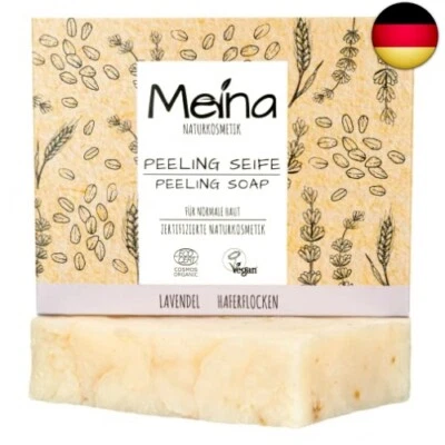Meina Naturkosmetik - Bio Peeling Seife mit Lavendel, Naturseife ohne Palmöl,  - Bild 1 von 4
