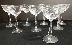 Kristall Weingläser mit Palmwedel Design 8er Set - Bild 1 von 11