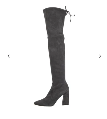 $900 Botas STUART WEITZMAN Gamuza Sobre la Rodilla Gris Pizarra Highstreet Foto 1 de 4