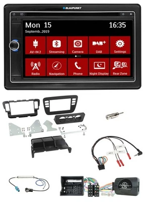 Blaupunkt Bluetooth DAB 2DIN USB DVD Lenkrad Autoradio für Seat Mii 17-19 Skoda - Bild 1 von 4