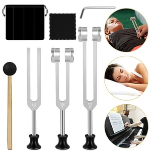 Stimmgabel-Set 128Hz 256Hz 512Hz Stimmgabeln Für Heilung Klangtherapie DHL - Bild 1 von 16