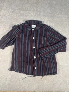 Nufferton Pijama Rayas Top Pequeño Dobladillo Deshilachado Unisex - Imagen 1 de 10