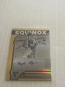 2022-23 Panini Flux Onyeka Okongwu Gold Equinox Auto /10 SSP Hawks - Picture 1 of 2