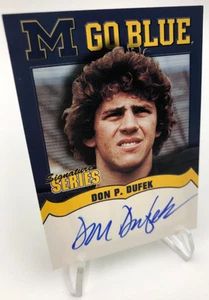 TK Legacy DON P. DUFEK AUTO Signed M GO BLUE Card MGB8 MICHIGAN WOLVERINES - Picture 1 of 7
