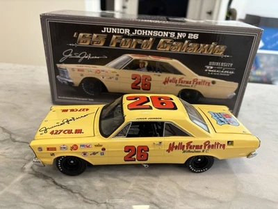 Junior Johnson 1965 Ford Galaxie AUTOGRAPHED 1/24 Diecast University Holly Farms - Image 1 of 4