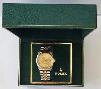 1987 Vintage Rolex Datejust Steel & Yellow Gold Watch Jubilee Bracelet Ref:16013 - Image 1 of 4
