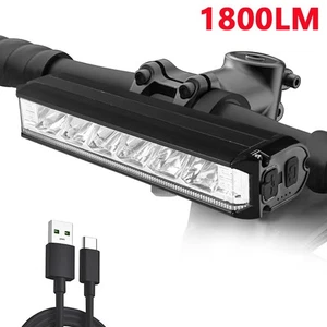 Bike Front Light Bar Bicycle USB Rechargeable LED Night Riding Lamp Headlight - Picture 1 of 19