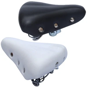 Confort Bicyclette Selle Rétro Rivet Cyclisme Vélo Route Siège Coussin Doux Noir - Picture 1 of 11