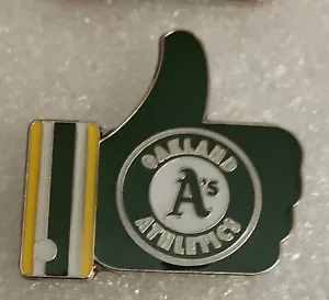 GREEN OAKLAND A's "LIKE" Thumbs Up Lapel PIN - Picture 1 of 2