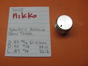 📈NIKKO BASS TREBLE BALANCE SPEAKERS  KNOB 2025 STEREO RECEIVER - Imagen 1 de 3
