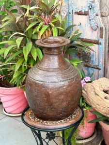 1400's Ancient Old Rare Copper Hand Engraved Marked XXX Big Pot - Picture 1 of 19