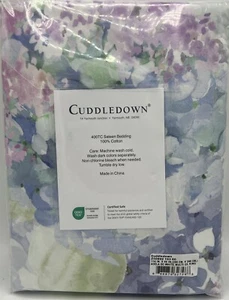 Cuddledown Adela Floral Duvet Cover Oversized King 100% Cotton 400TC 114”x96” - Picture 1 of 3