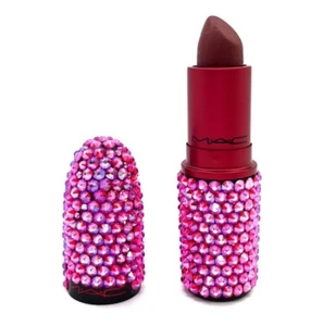 Bling MAC Lipstick Full Tube AUSTRIAN CRYSTALS Makeup Any Color Custom Matte Lip - Picture 1 of 10