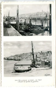 CP 62 PAS-DE-CALAIS - Boulogne-sur-Mer - Avant et après guerre - Port - Picture 1 of 2