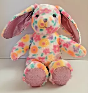 Peluche Build A Bear coloridas flores florales conejito conejo - Imagen 1 de 6