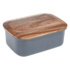 Zuhause - Thomas Butter Dish With Acacia Wood Lid