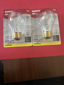Satco S3720 40 Watt Clear Appliance Oven refrigerator Light Bulb 2 PACK - Picture 1 of 2