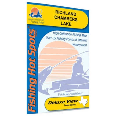 FISHING HOT SPOTS Richland Chambers Lake Fishing Map-A434