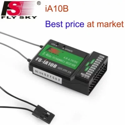FlySky FS-iA10B Receiver - 10CH RC 2.4GHz AFHDS2A For FS-i6, FS-i6X, FS-i10 R/C - Image 1 of 4