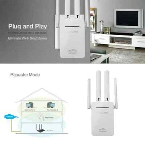 1200Mbps WiFi Range Extender Repeater Wireless Amplifier Router Signal Booster - Picture 1 of 2