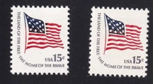 1597 / 1597a 15c Flagge Americana Lg Block markiert and Small Block Tagged Var MNH - Bild 1 von 2