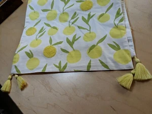 Opalhouse Lemon Table Runner w/ Tassels  - Picture 1 of 3