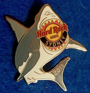 SYDNEY AUSTRALIAN GREAT WHITE SHARK BITE TEETH LOGO 2013 Hard Rock Cafe PIN LE - Picture 1 of 1