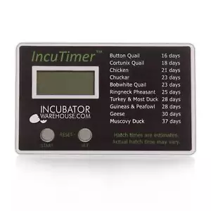 IncuTimer™, Egg Incubator Hatch Timer, Countdown, 90 Day Maximum, Simple Setup - Picture 1 of 10