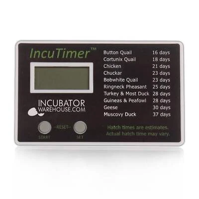 G.Q.F. MANUFACTURING COMPANY IncuTimer™, Egg Incubator Hatch Timer, Countdown, 90 Day Maximum, Simple Setup