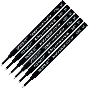 Schmidt 888 Rollerball Black Medium Refill Waterman Compatible Refills x 6 - Picture 1 of 4