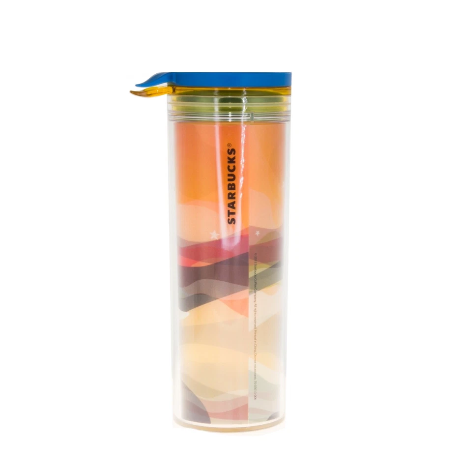 Starbucks Conejo Otoño Paisaje Azul Naranja Acrílico Botella Vaso 12 Oz Foto 1 de 4