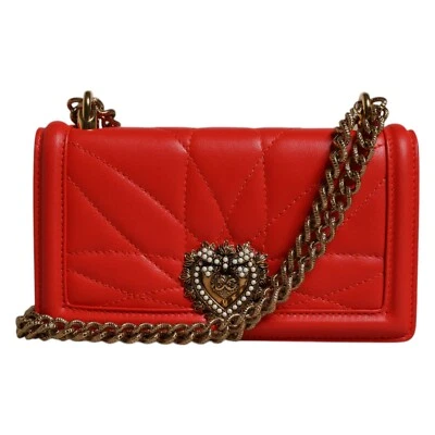 DOLCE & GABBANA Bag Red Quilted Devotion Crossbody 11 PRO Phone case RRP 1250usd - Image 1 of 4