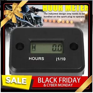 Small Waterproof Digital Hour Meter For Lawn Mower Generator Motorcycle ATV - Picture 1 of 8