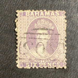 Used Bahamas Queen Victoria 1863 Stamp Sc# 14C - Picture 1 of 2