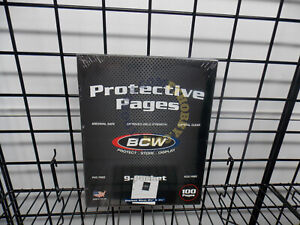 Box of 100 BCW PRO 9-POCKET BINDER PAGES 1-PRO9T-100