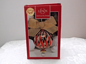 Lenox Peppermint Stripe Red Ornament 5.5” - Picture 1 of 7
