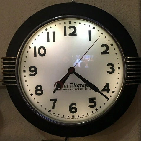 Postal Telegraph Lighted Clock...... FACE ONLY Cover