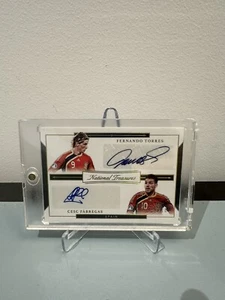 2018 NATIONAL TREASURES FERNANDO TORRES&CESC FABREGAS DUAL AUTO 01/10 - Picture 1 of 2