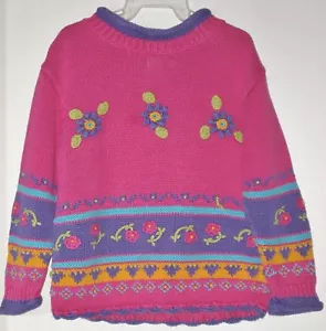 Suéter floral tejido multicolor para niñas Polkatots talla 2T - Imagen 1 de 2