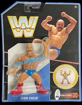 IRON SHEIK SIGNED WWE RETRO SERIES MATTEL Action Figure BECKETT WITNESS COA - Image 1 of 4