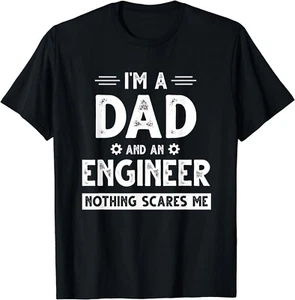 Cute Engineer Dad Men Father's Day Mechanical Engineering Gift Unisex T-Shirt - Picture 1 of 3
