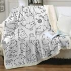 Sleepwish Cat Blankets and Throws Sherpa Throw Blanket Super Soft Reversible Ult